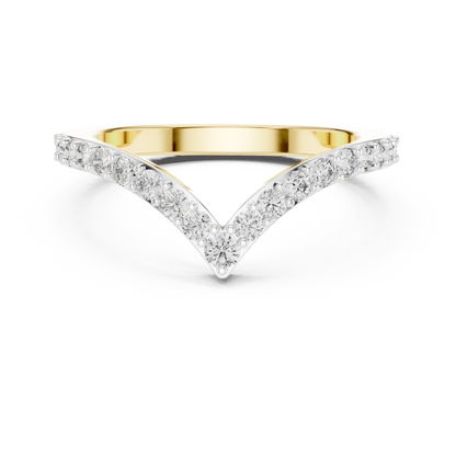 V-Contour Lab-Grown Diamond Chevron Band