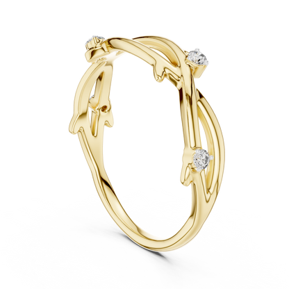 Golden Vine Lab-Grown Diamond Band