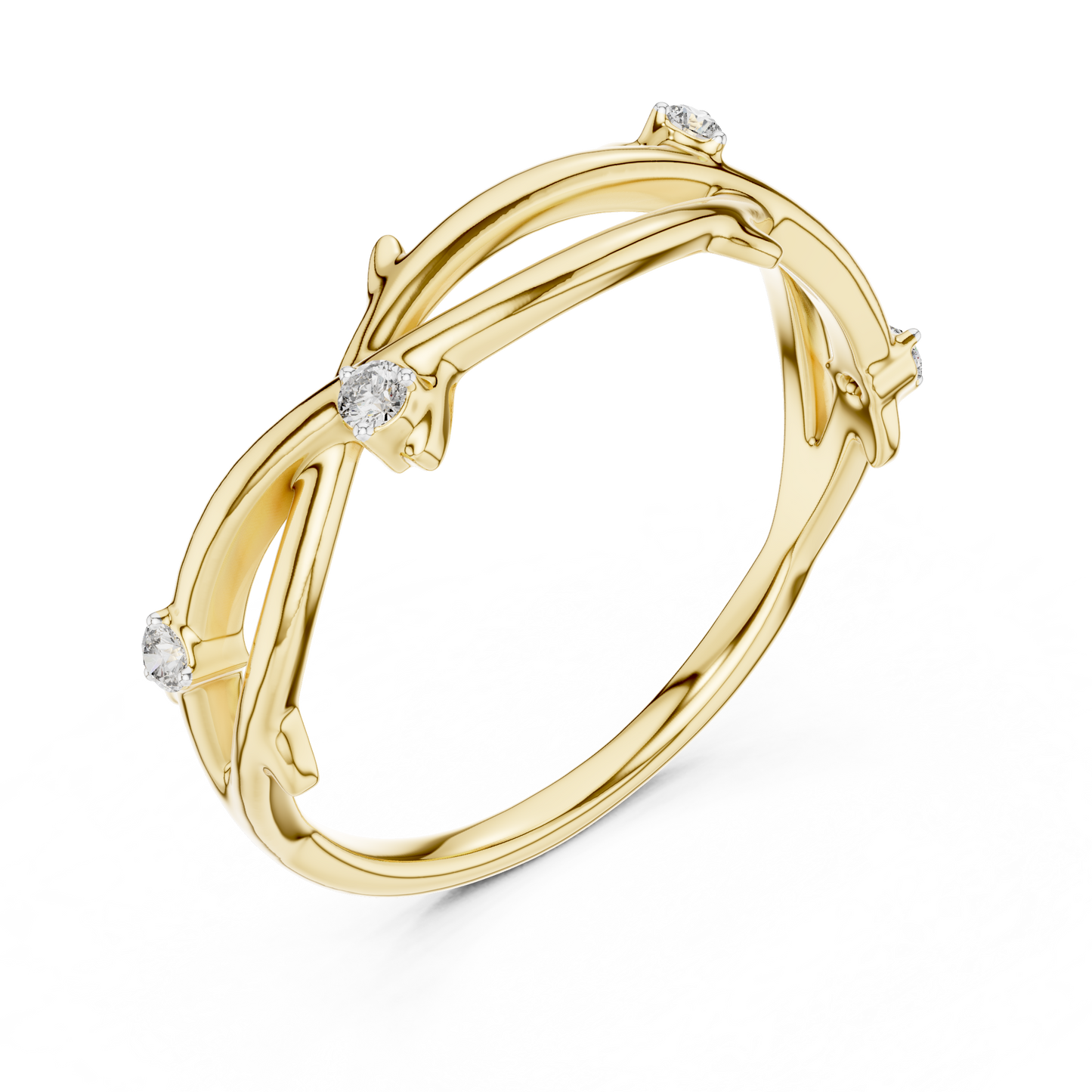 Golden Vine Lab-Grown Diamond Band
