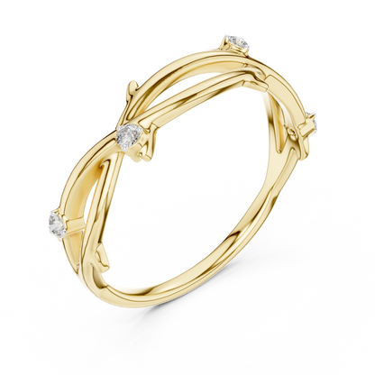 Golden Vine Lab-Grown Diamond Band