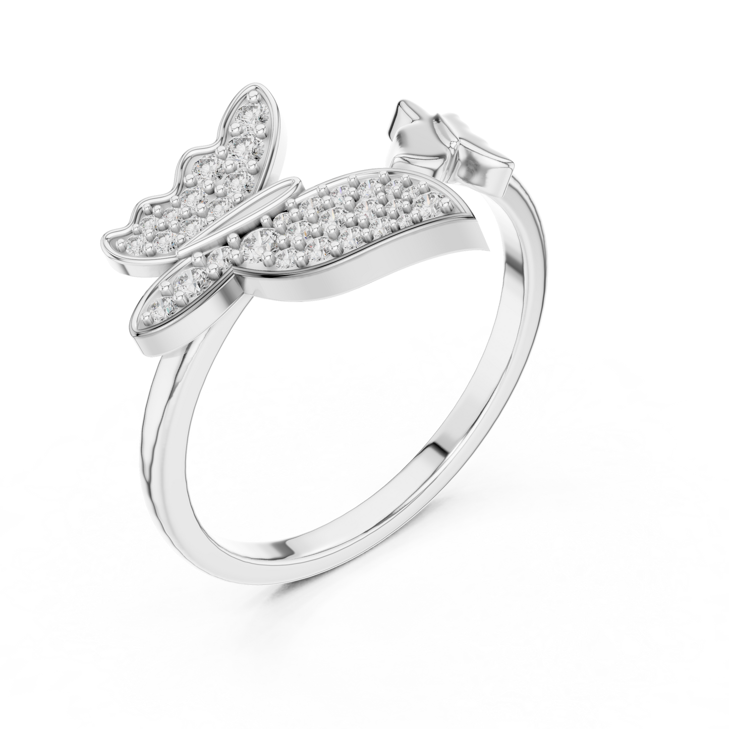 Butterfly Grace Lab-Grown Diamond Open Band