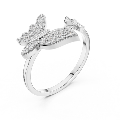 Butterfly Grace Lab-Grown Diamond Open Band