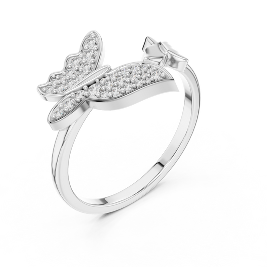 Butterfly Grace Lab-Grown Diamond Open Band