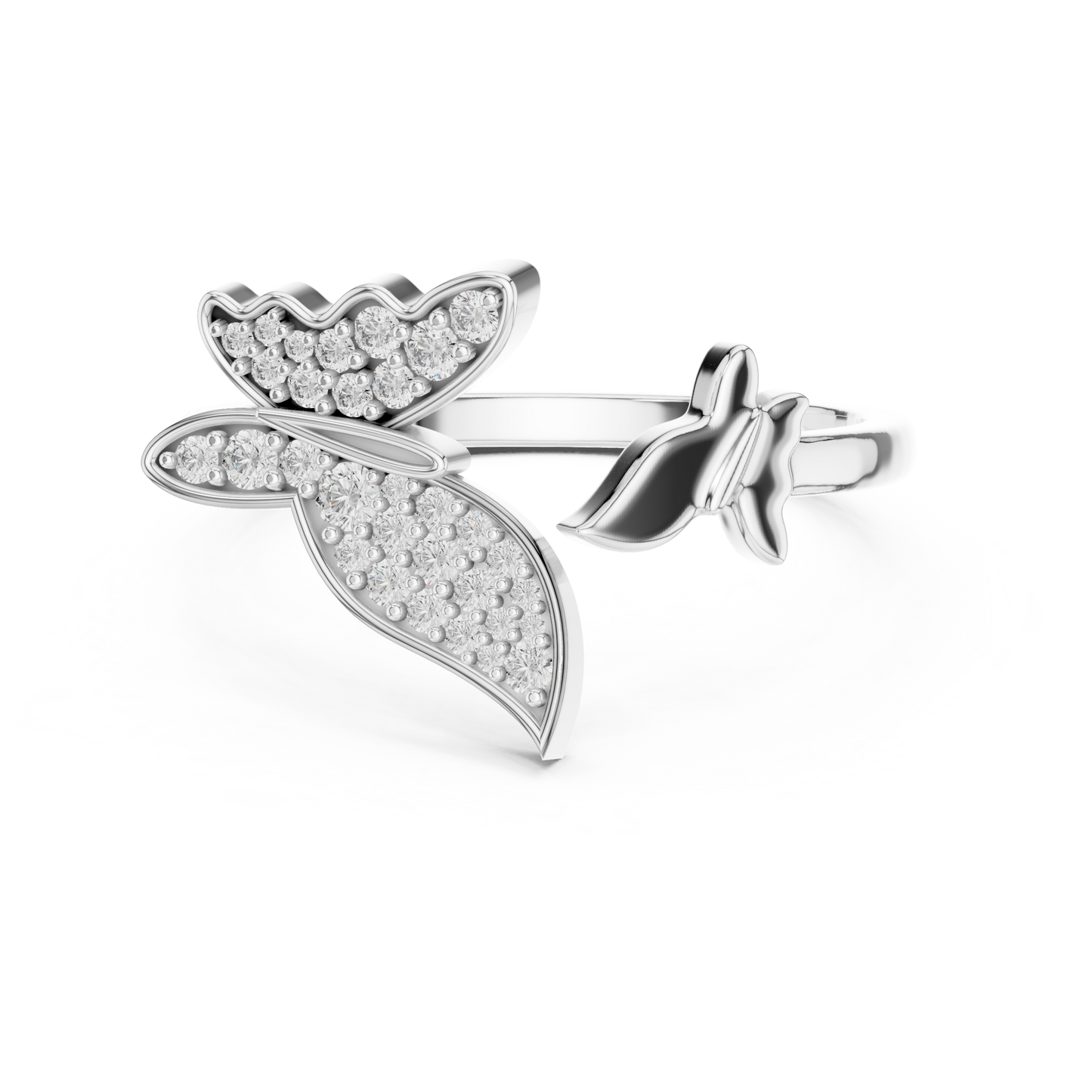Butterfly Grace Lab-Grown Diamond Open Band