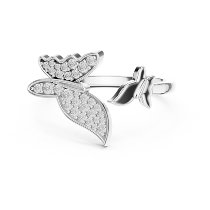 Butterfly Grace Lab-Grown Diamond Open Band