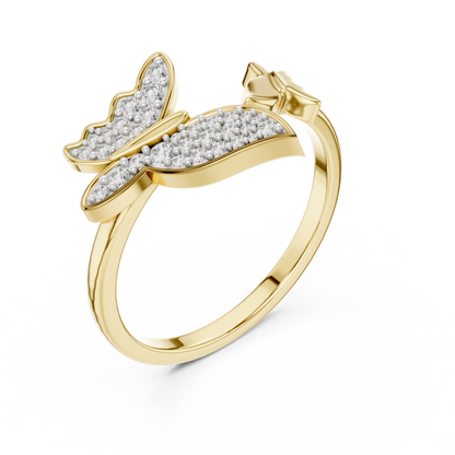 Butterfly Grace Lab-Grown Diamond Open Band