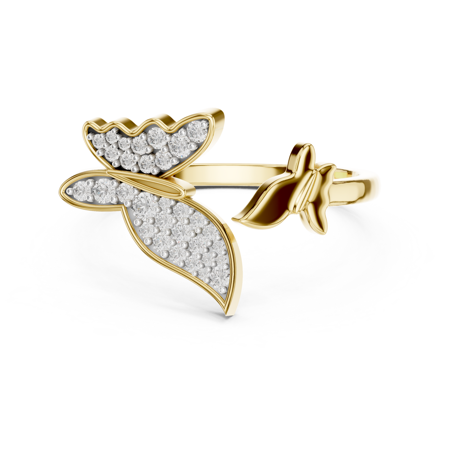 Butterfly Grace Lab-Grown Diamond Open Band