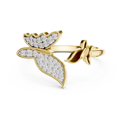 Butterfly Grace Lab-Grown Diamond Open Band