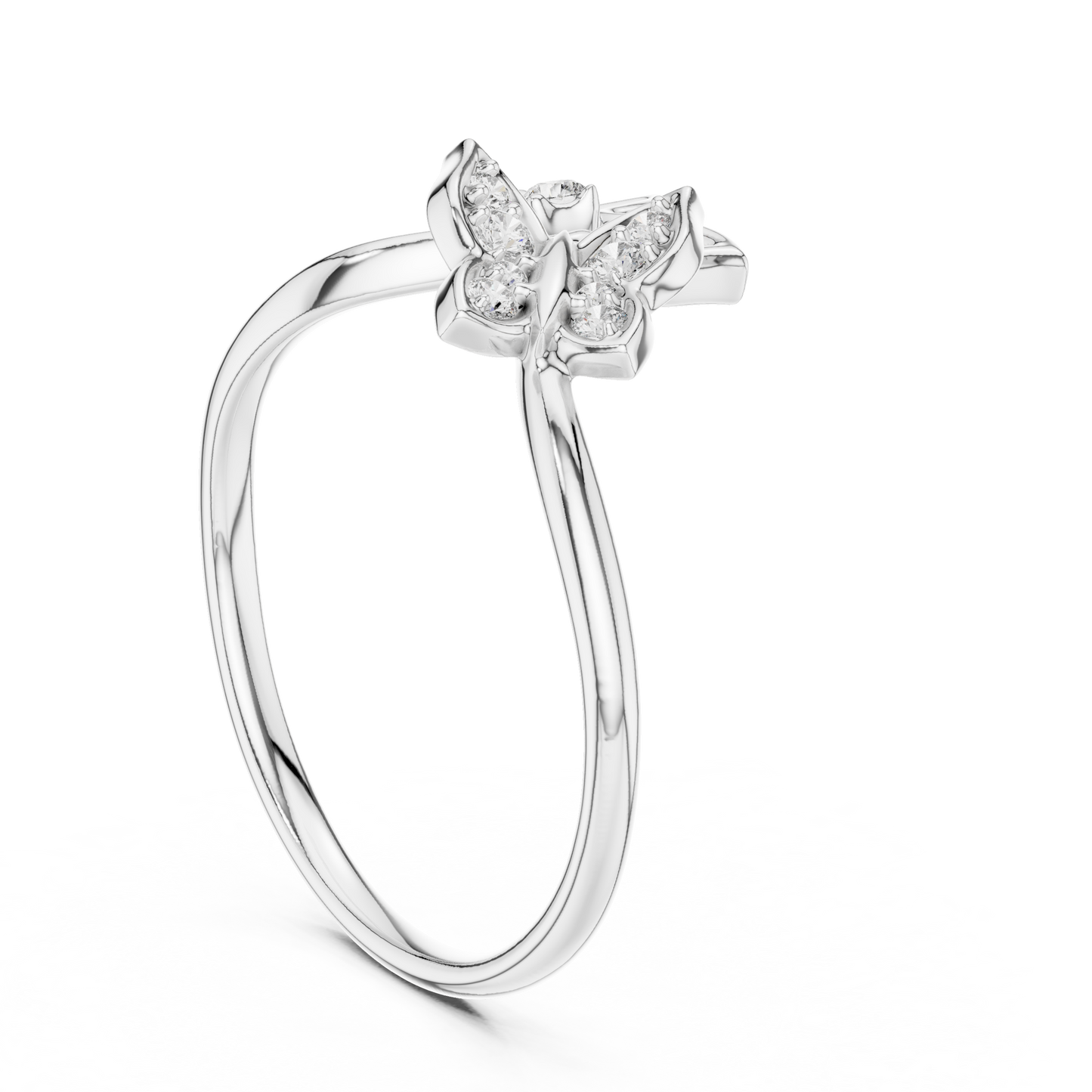 Dual Butterfly Lab-Grown Diamond Ring