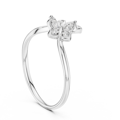 Dual Butterfly Lab-Grown Diamond Ring
