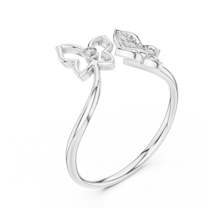 Dual Butterfly Lab-Grown Diamond Ring