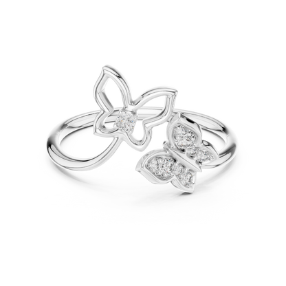 Dual Butterfly Lab-Grown Diamond Ring