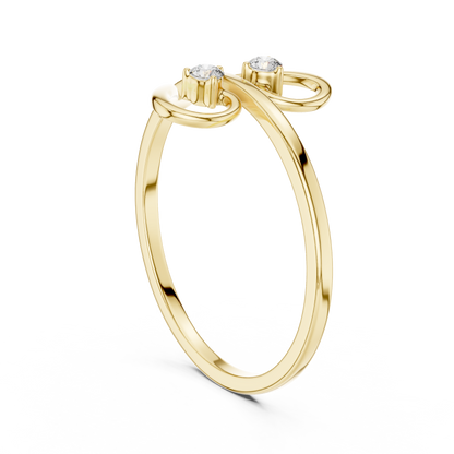 Twist Solitaire Lab-Grown Diamond Ring