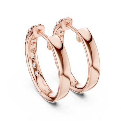 Aurora Round Lab-Grown Diamond Hoop Earrings