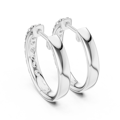Aurora Round Lab-Grown Diamond Hoop Earrings