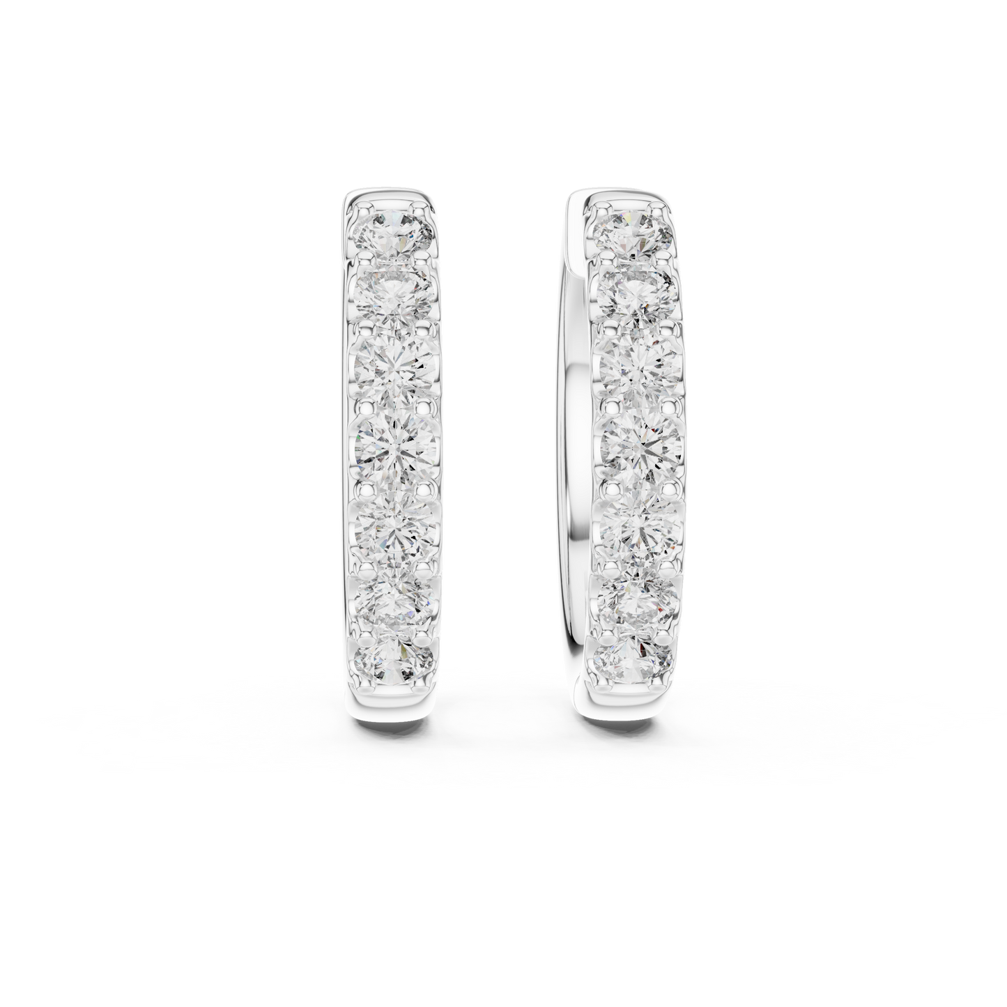 Aurora Round Lab-Grown Diamond Hoop Earrings