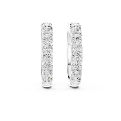 Aurora Round Lab-Grown Diamond Hoop Earrings