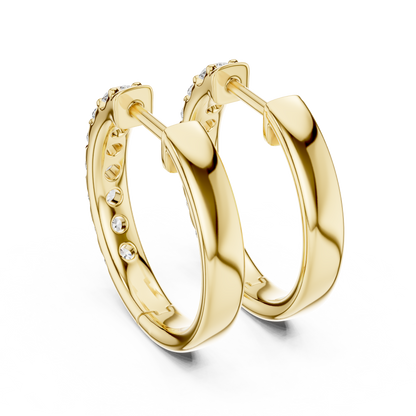 Aurora Round Lab-Grown Diamond Hoop Earrings
