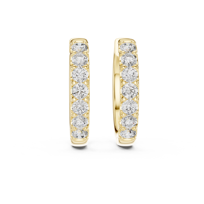 Aurora Round Lab-Grown Diamond Hoop Earrings