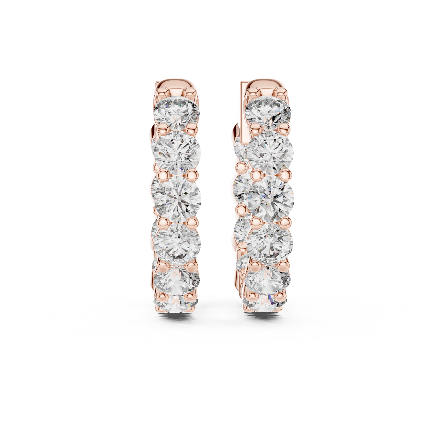 Celestia Round Lab-Grown Diamond Hoop Earrings