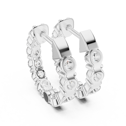 Celestia Round Lab-Grown Diamond Hoop Earrings