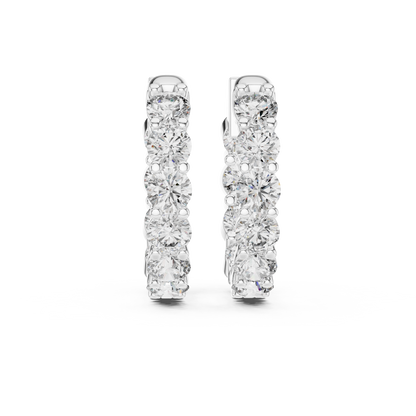Celestia Round Lab-Grown Diamond Hoop Earrings
