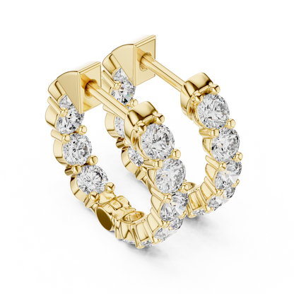 Celestia Round Lab-Grown Diamond Hoop Earrings