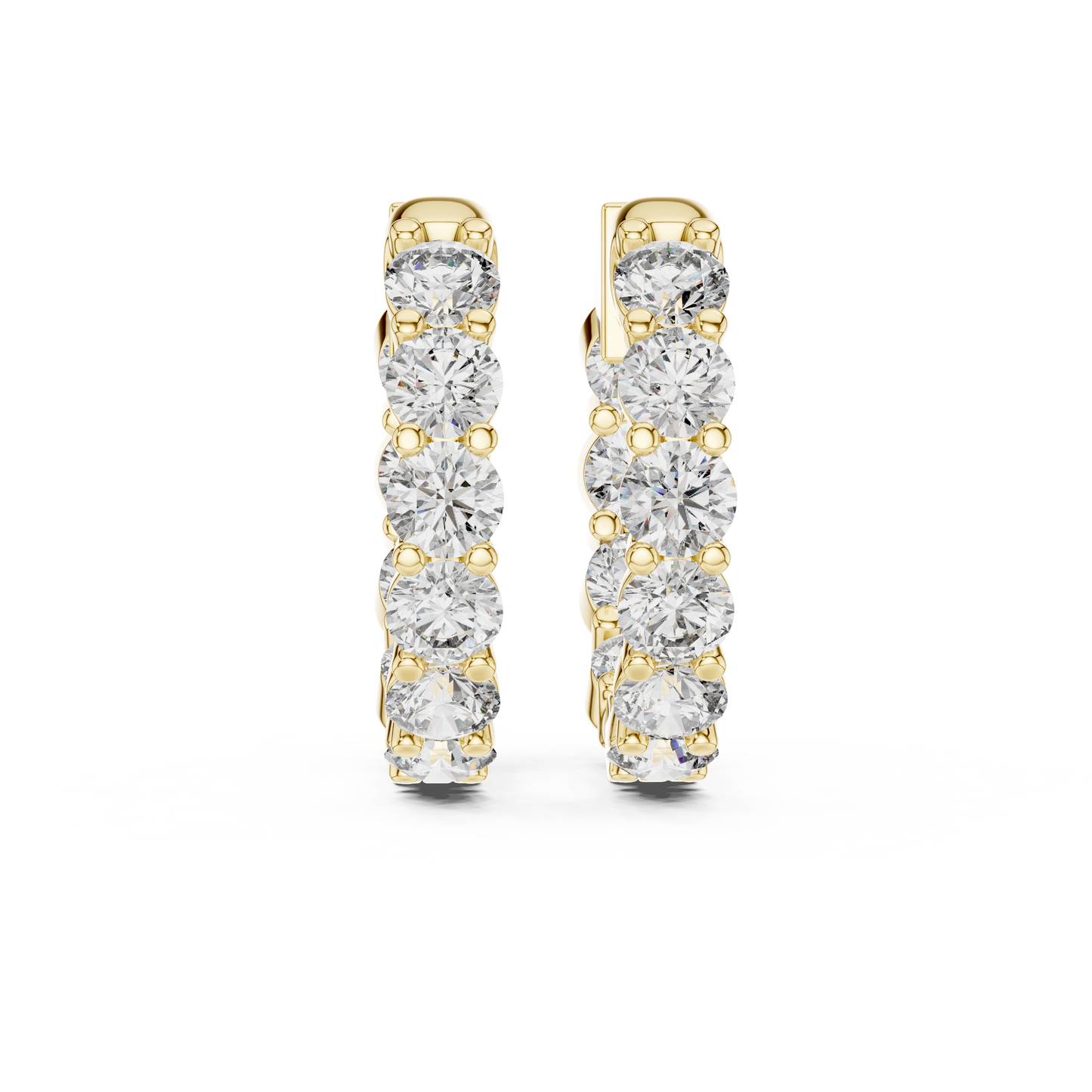 Celestia Round Lab-Grown Diamond Hoop Earrings