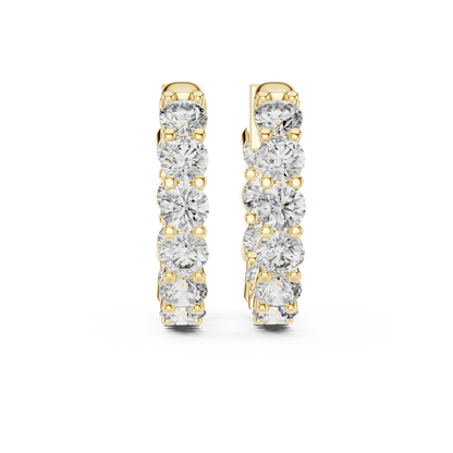 Celestia Round Lab-Grown Diamond Hoop Earrings