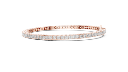 Princess-Cut Diamond Tennis Bracelet