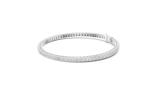 Princess-Cut Diamond Tennis Bracelet