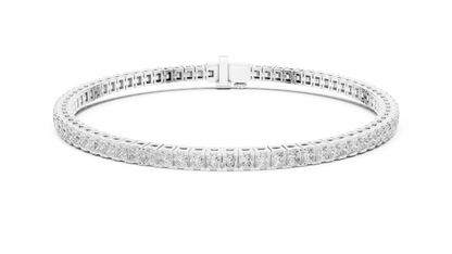 Princess-Cut Diamond Tennis Bracelet