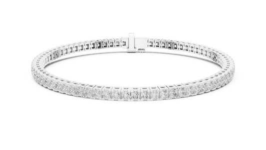 Princess-Cut Diamond Tennis Bracelet