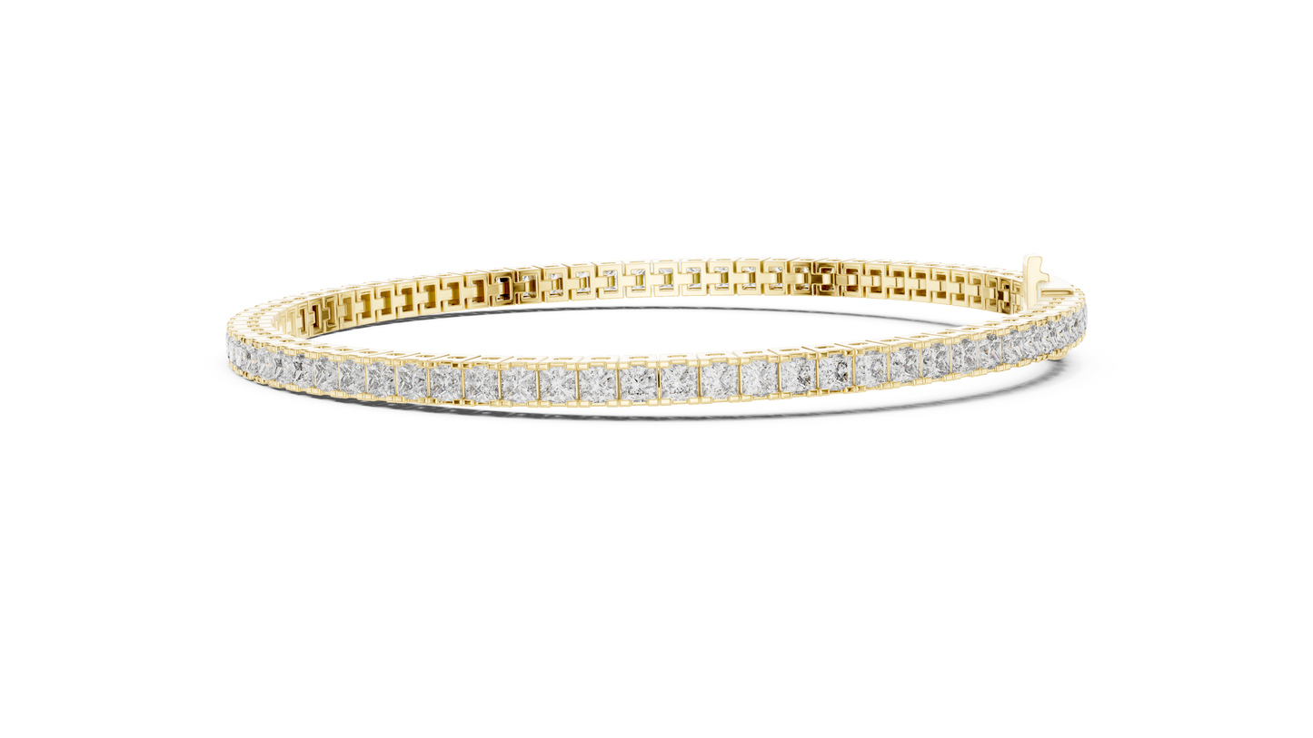 Princess-Cut Diamond Tennis Bracelet