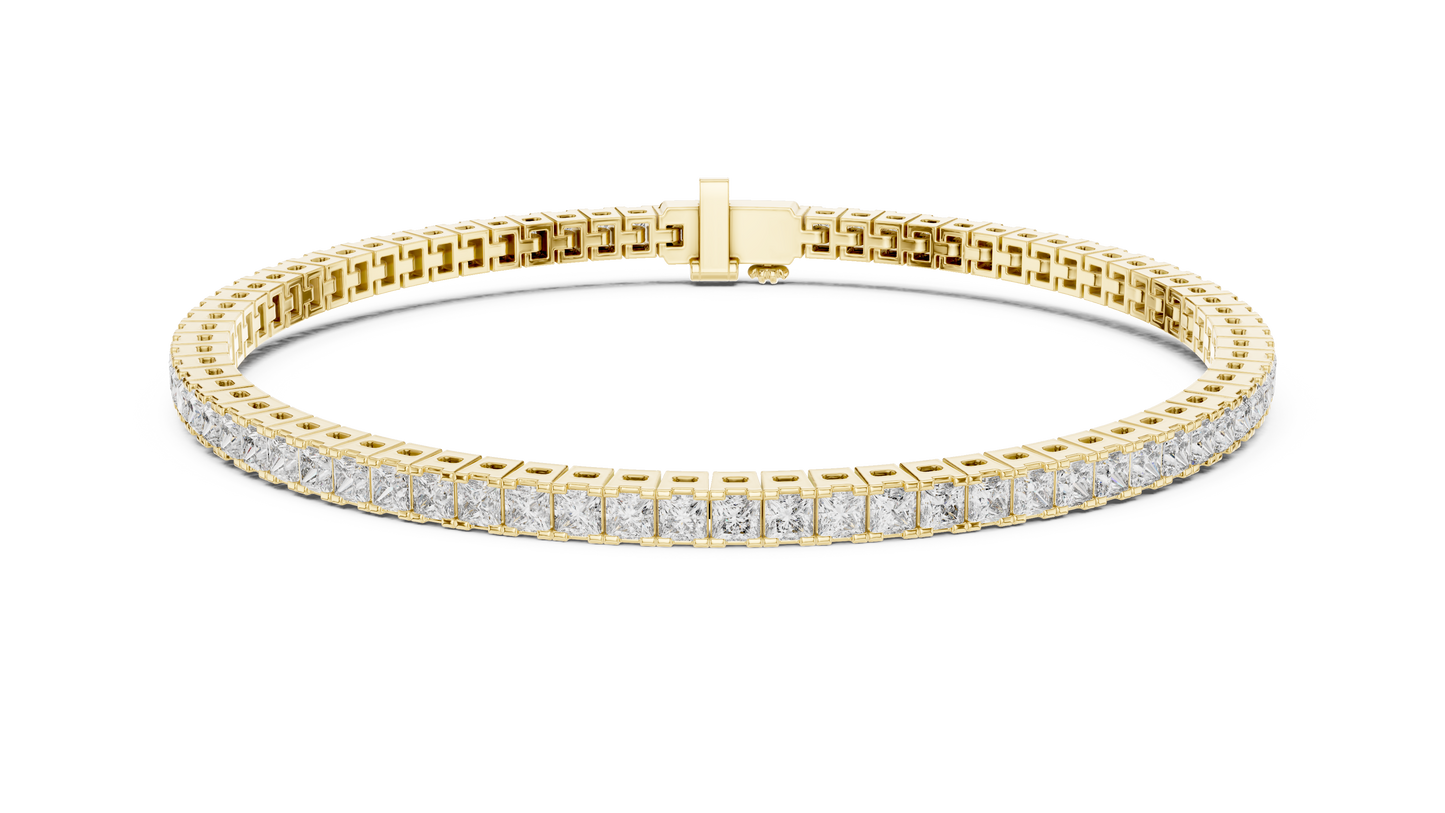 Princess-Cut Diamond Tennis Bracelet