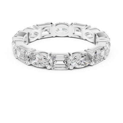 Emerald & Oval Lab-Grown Diamond Eternity Band