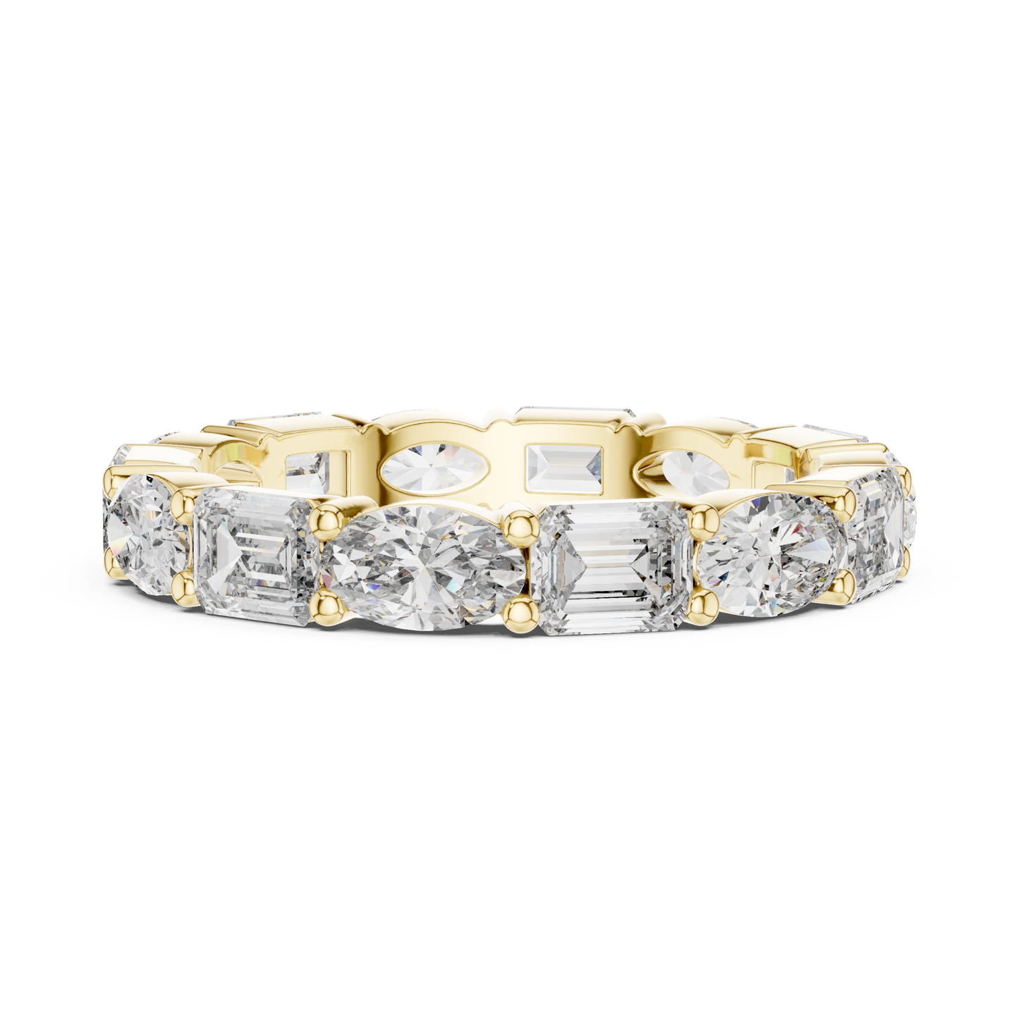 Emerald & Oval Lab-Grown Diamond Eternity Band