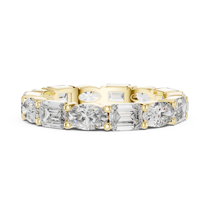 Emerald & Oval Lab-Grown Diamond Eternity Band