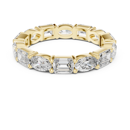 Emerald & Oval Lab-Grown Diamond Eternity Band