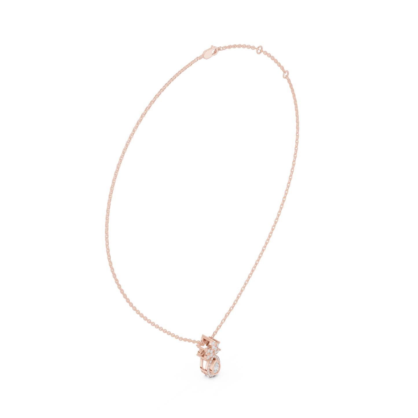 Pear Halo Lab-Grown Diamond Pendant
