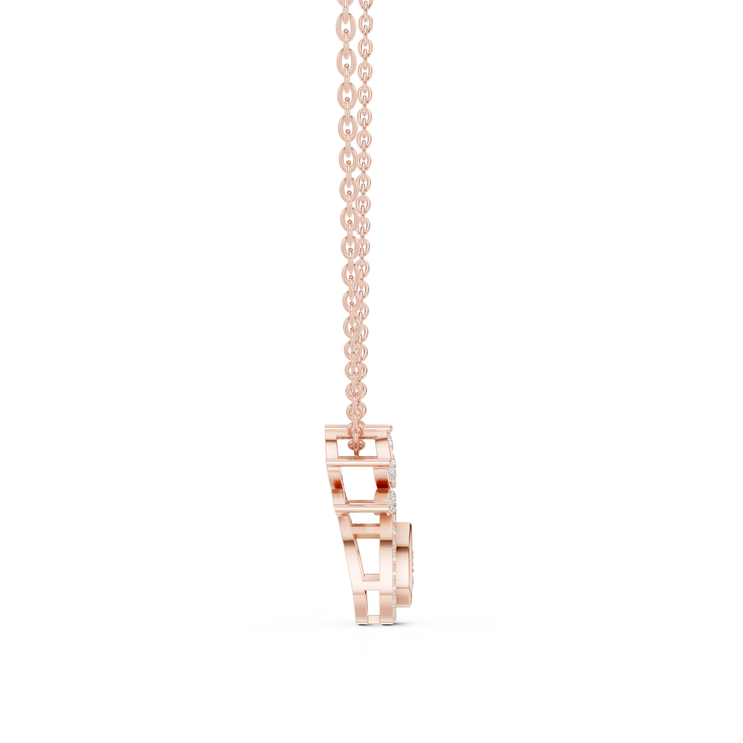 Pear Halo Lab-Grown Diamond Pendant