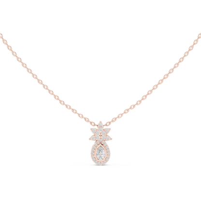 Pear Halo Lab-Grown Diamond Pendant