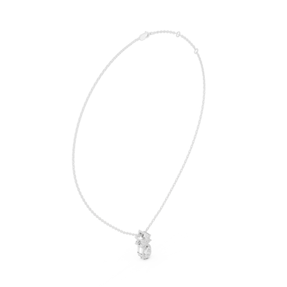 Pear Halo Lab-Grown Diamond Pendant