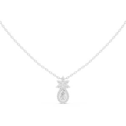 Pear Halo Lab-Grown Diamond Pendant