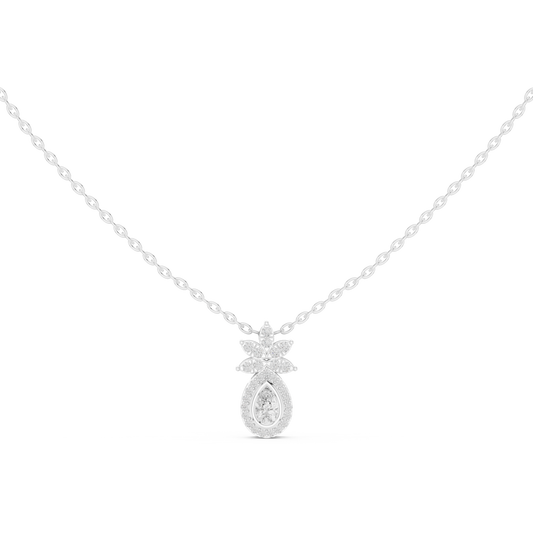 Pear Halo Lab-Grown Diamond Pendant