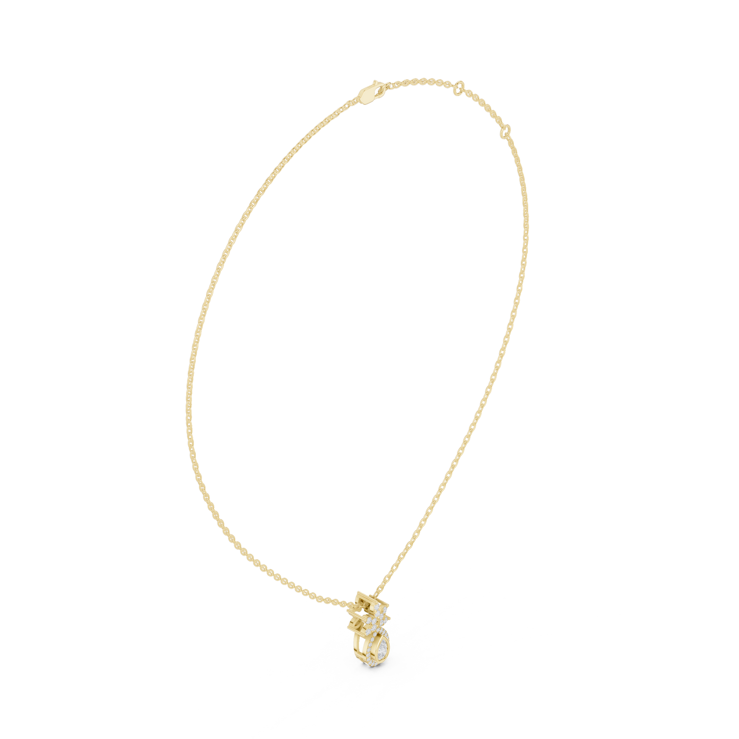 Pear Halo Lab-Grown Diamond Pendant