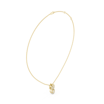 Pear Halo Lab-Grown Diamond Pendant