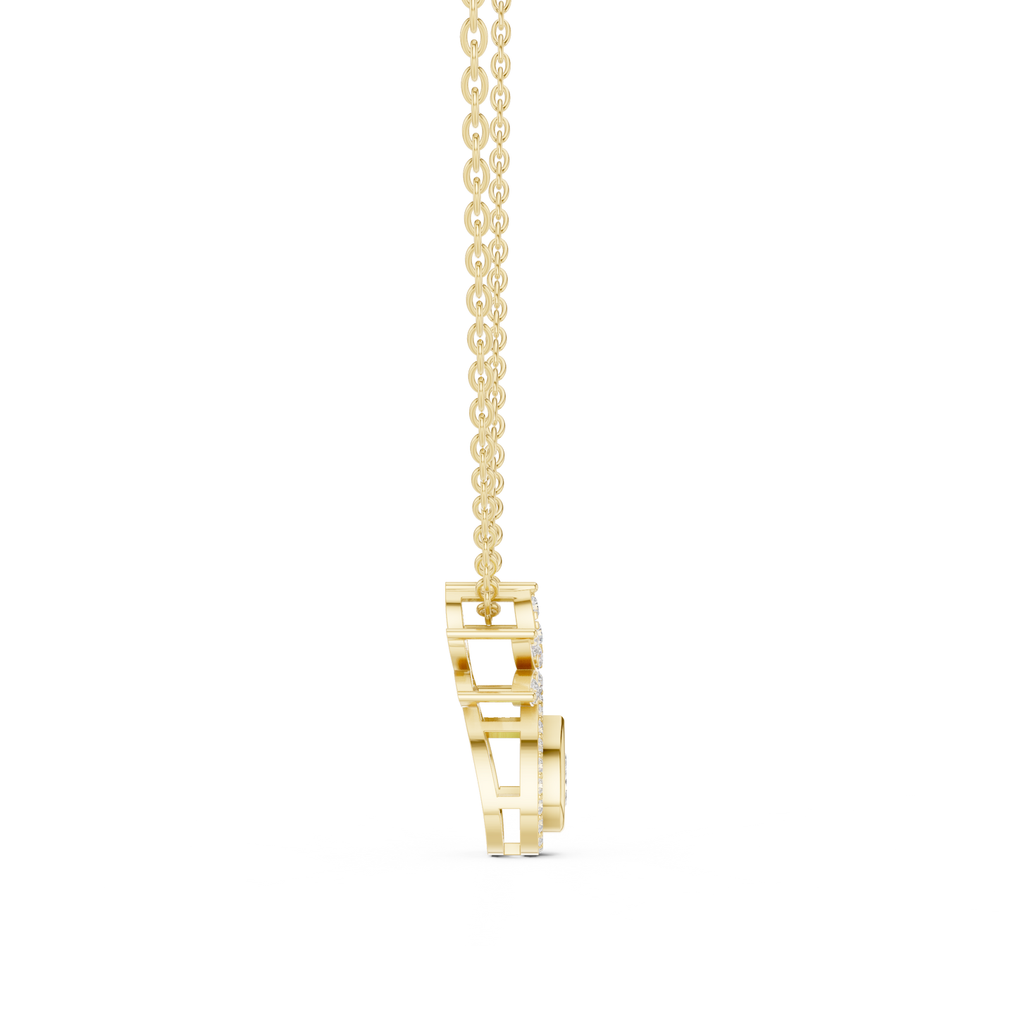 Pear Halo Lab-Grown Diamond Pendant