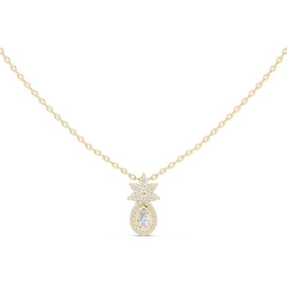 Pear Halo Lab-Grown Diamond Pendant