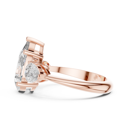 Pear Three-Stone Lab-Grown Diamond Ring